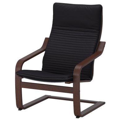 IKEA Кресло-качалка POANG Черный (ИКЕА ПОАНГ) 59240833