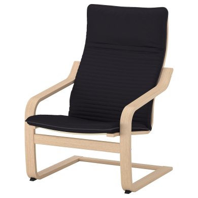 IKEA Крісло-качалка POANG Чорний (ИКЕА ПОАНГ) 09286606