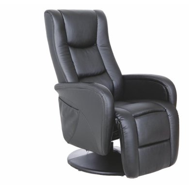Крісло м'яке розкладне масажне з реклайнером Halmar Pulsar Чорний V-CH-PULSAR-FOT-CZARNY