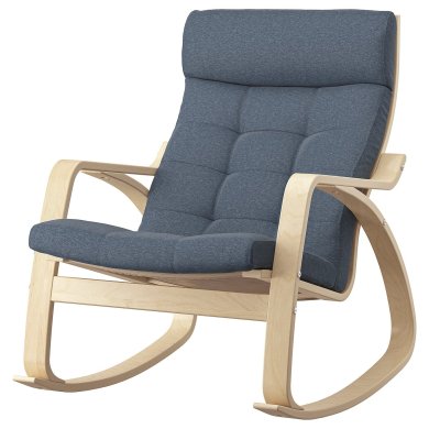 IKEA Кресло-качалка POANG Синий (ИКЕА ПОАНГ) 19502214