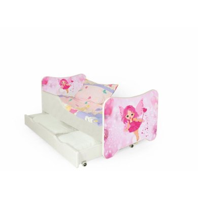 Кровать детская с матрасом Halmar Happy Fairy | Розовая фея V-PL-HAPPY_FAIRY-LOZ