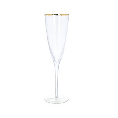 Бокал для шампанского Homla ESTELLA 0,25 л | Прозрачный / Золото 165001