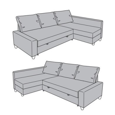 IKEA Секция для углового дивана-кровати FRIHETEN (ИКЕА ФРИХЕТЕН) 10431725