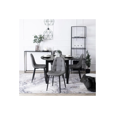 Обеденный комплект мебели Mebel Elit HARRY ARIS | Черный / Серый HARRY/CZ/S/ARIS/P/E/Z4/K