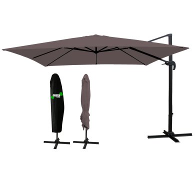 Садовый зонт с чехлом Garden Line ROMA 300 см Коричневый GAO4866