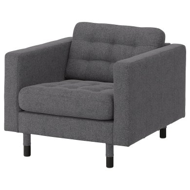 IKEA Кресло мягкое LANDSKRONA Серый (ИКЕА ЛАНДСКРОН) 69444189