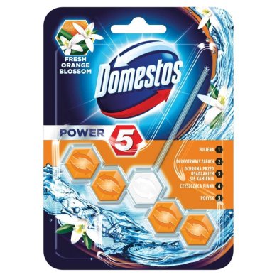 Туалетний блок Domestos Power-5 Orange 55 г 8710908673207