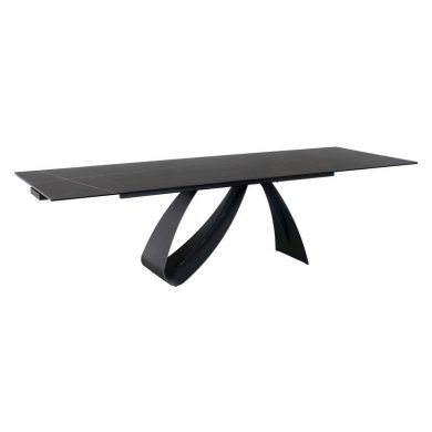 Розкладний стіл Signal Diuna Ceramic | Чорний Сахара Нуар/Чорний матовий DIUNACC160