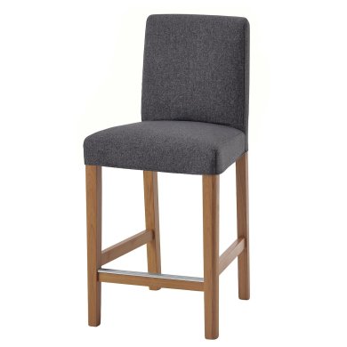 IKEA Барный стул BERGMUND Серый (ИКЕА БЕРГМУНД) 19384705