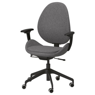 IKEA Офісне крісло HATTEFJALL Темно-сірий (ИКЕА ХАТТЕФЬЯЛЛЬ) 30538971
