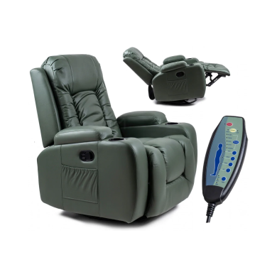 Крісло масажне багатопозиційне розкладне Mebel Elit BOX | Зелений ME.BOX/Z/E/FW