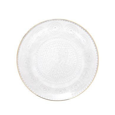 Десертная тарелка Homla BARREL 15 см | Прозрачный / Золото 214166