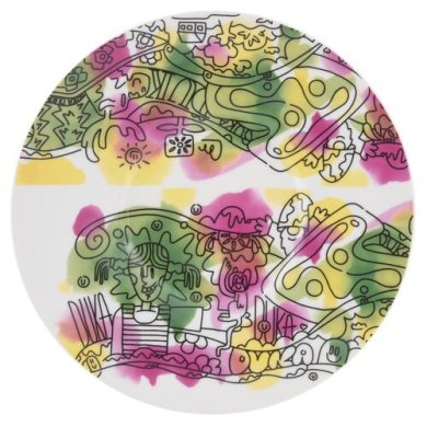 Десертная тарелка Duka Street Art Pippistala 16 см | Разноцветный / Принт 2220475