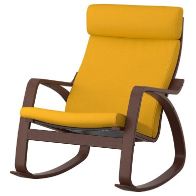 IKEA Кресло-качалка POANG Желтый (ИКЕА ПОАНГ) 49395854