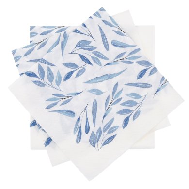 Серветки паперові Duka Riviera 33×33 см | Блакитний принт 1219360