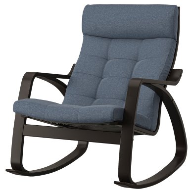 IKEA Кресло-качалка POANG Синий (ИКЕА ПОАНГ) 89502215