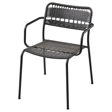 IKEA Садовый стул LACKO Темно-серый (ИКЕА ЛАКО) 60463304