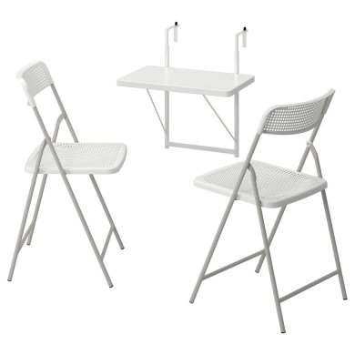IKEA Комплект садових меблів TORPARO Білий (ИКЕА ТОРПАРО) 59494863