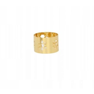 Сервировочное кольцо для салфетки Chomik PŁATEK ŚNIEGU 3шт | Золотой JUL1536/gold