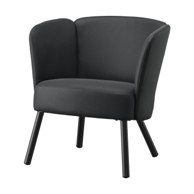 IKEA Крісло м'яке HERRAKRA Чорний (ИКЕА ЭРРАКРА) 20535548