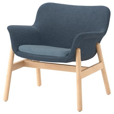 IKEA Крісло м'яке VEDBO Синій (ИКЕА ВЕДБО) 80552219