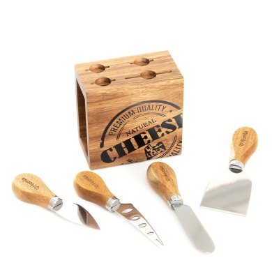 Набір ножів для сиру Homla MOOKA | Дерево / Сріблястий 200587