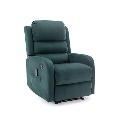 Кресло мягкое раскладное массажное с реклайнером Signal Pegaz M Velvet Зеленый PEGAZMVZ