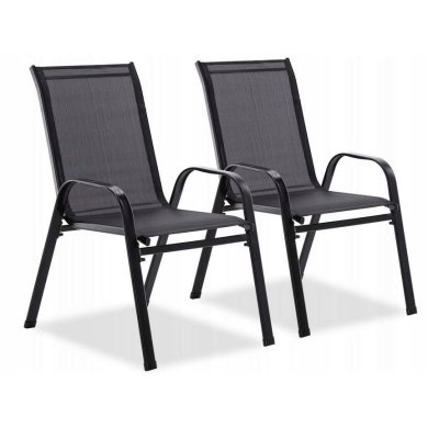 Комплект садовых стульев Garden Line NEO3685 2 шт Черный NEO3685