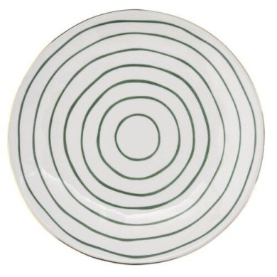 Тарелка Duka Siren 21 см | Белый / Зеленый 1215073