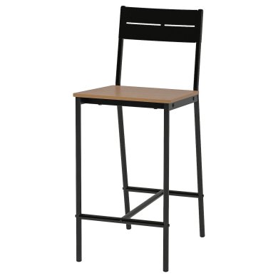IKEA Барный стул SANDSBERG Черный (ИКЕА САНДСБЕРГ) 90514651