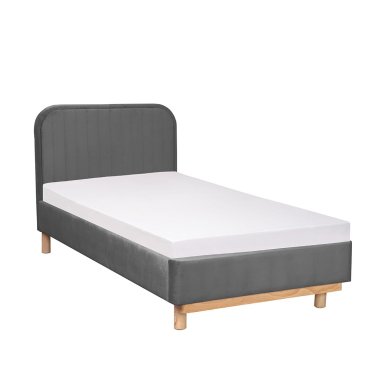 Кровать Homla KARALIUS Welur 90x200 см | Серый 207720