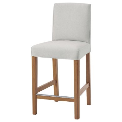 IKEA Барный стул BERGMUND Светло-серый (ИКЕА БЕРГМУНД) 49388207