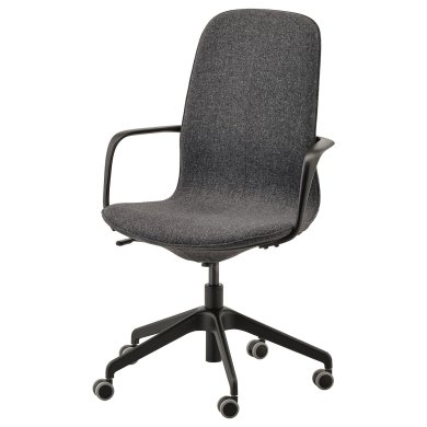 IKEA Офисное кресло LANGFJALL Темно-серый (ИКЕА ЛАНГФЬЯЛЛ) 29178074