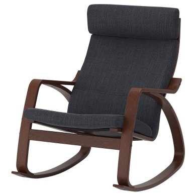 IKEA Кресло-качалка POANG Темно-серый (ИКЕА ПОАНГ) 19429129