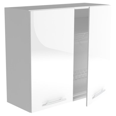 Верхний шкаф с сушилками для посуды Halmar Vento GC-80/72 | Белый V-UA-VENTO-GC-80/72-BIAŁY