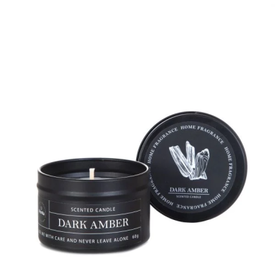 Ароматична свічка Homla BILLY Dark Amber 60 г | Чорний 215882