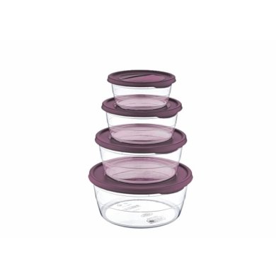 Комплект контейнерів Chomik TREND BOX KPL.4 | Фіолетовий HOB021021/purple