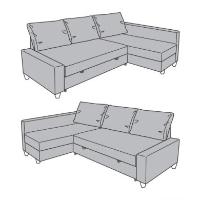 IKEA Кушетка для углового дивана FRIHETEN (ИКЕА ФРИХЕТЕН) 80432076