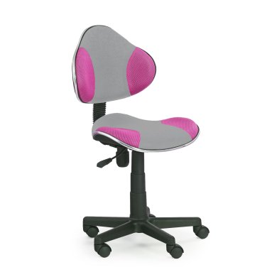Крісло поворотне Halmar Flash 2 | Сірий / Рожевий V-CH-FLASH_2-FOT-RÓŻOWY