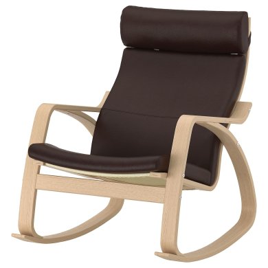 IKEA Кресло-качалка POANG Темно-коричневый (ИКЕА ПОАНГ) 69424836