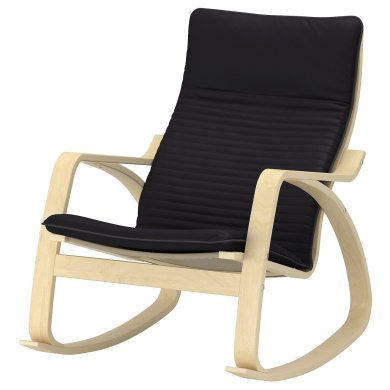 IKEA Крісло-качалка POANG Чорний (ИКЕА ПОАНГ) 39429227
