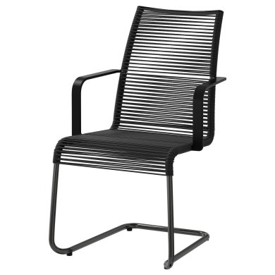 IKEA Садовий стілець VASMAN Чорний (ИКЕА ВАСМАН) 40211637