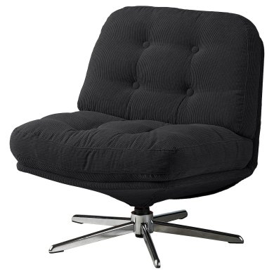IKEA Крісло м'яке поворотне DYVLINGE Чорний (ИКЕА ДИВЛИНГЕ) 00555090