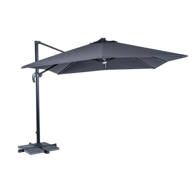 Садовый зонт с чехлом и LED Corciano SIENA SOLAR PANEL 300 см Антрацит 5901721052574