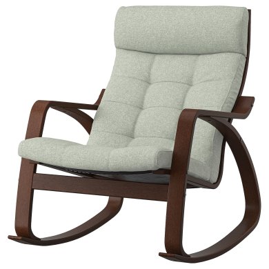 IKEA Кресло-качалка POANG Светло-зеленый (ИКЕА ПОАНГ) 79501971