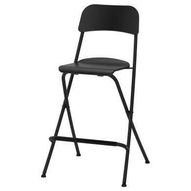 IKEA Барний стілець складаний FRANKLIN Чорний (ИКЕА ФРАНКЛИН) 50406465