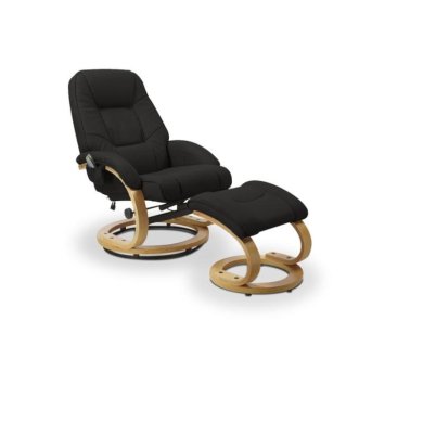 Масажне крісло з підставкою для ніг Halmar Matador | Чорний V-CH-MATADOR-FOT-CZARNY