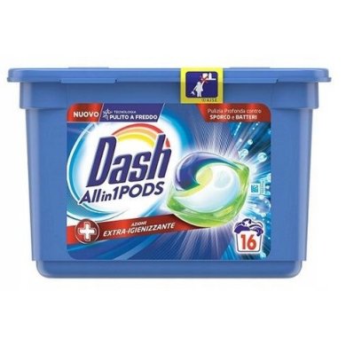 Капсули для прання DASH Azione Extra 3в1 16 шт. 8001090692689