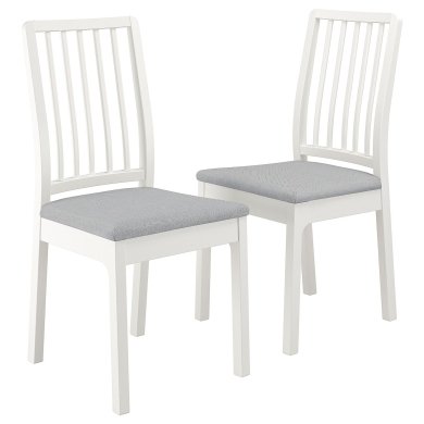 IKEA Комплект обідніх стільців EKEDALEN 2 шт Сірий (ИКЕА ЭКЕДАЛЕН) 29399829