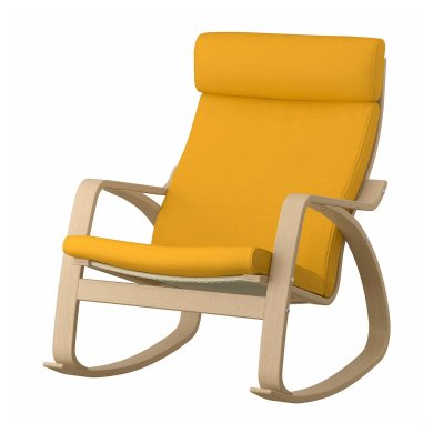 IKEA Кресло-качалка POANG Желтый (ИКЕА ПОАНГ) 19395860